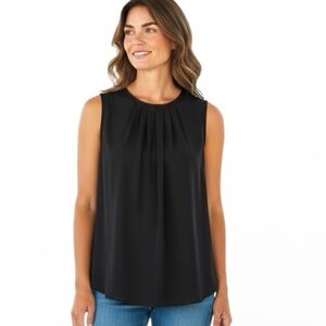 Covington Petite Brown Sleeveless Blouse MP